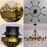 Yellow Stained Glass Pyramid Suspension Light: Rustic Crystal Chandelier - 9 Lights for Bedroom